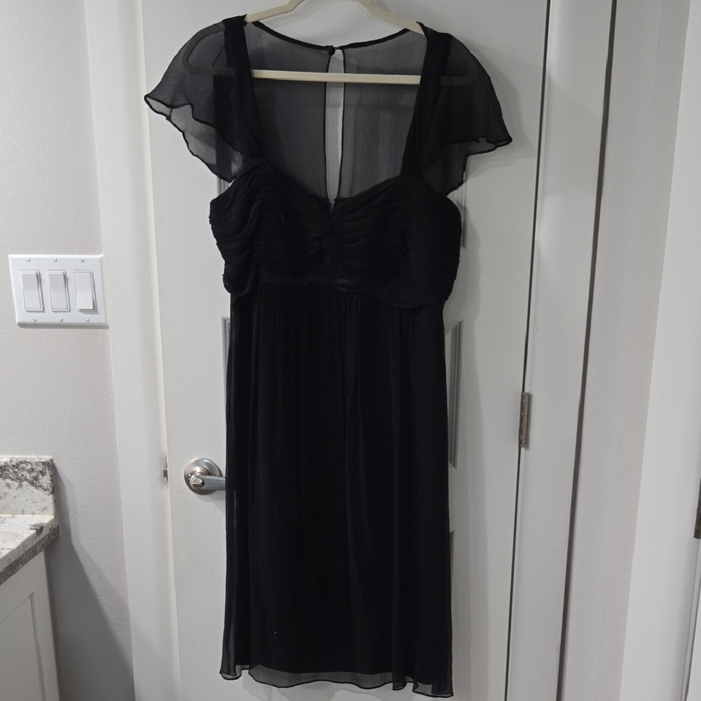 Morgan McFeeters Black Sheer Midi Dress